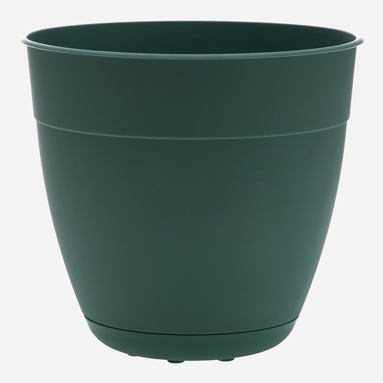 Bloem Dayton Planter With Saucer: 20" - Turtle Green - 100% Recycled Plastic Pot, Removable Saucer, Elevated Feet, For Indoor and Outdoor Use, Gardening, 16.5 Gallon Capacity